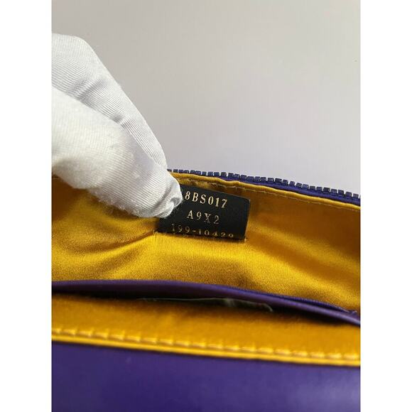 Fendi baguette mini purple sequin gold hardware shoulder bag - Picture 5 of 8